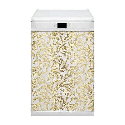 Deco magnetique pour lave vaisselle feuilles d'or