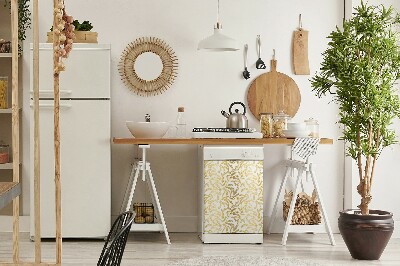 Deco magnetique pour lave vaisselle feuilles d'or