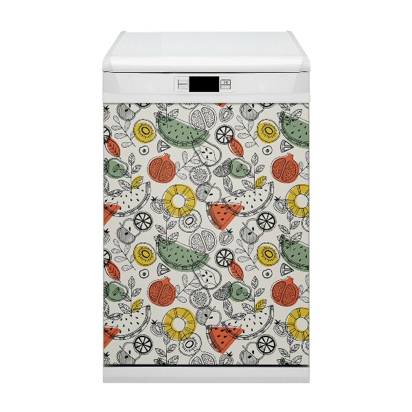 Deco magnetique pour lave vaisselle Contours des fruits
