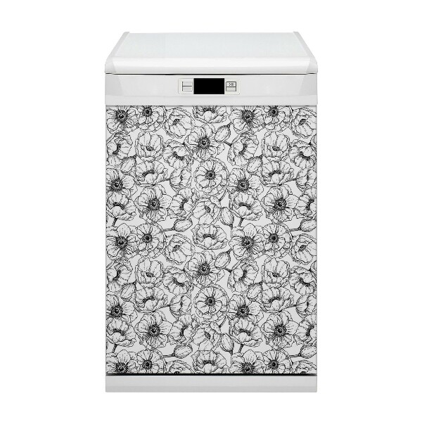 Aimant de couvercle de lave-vaisselle Floral