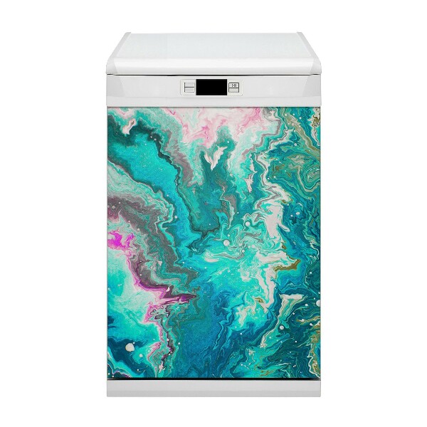 Aimant décoratif pour lave-vaisselle Abstraction verte