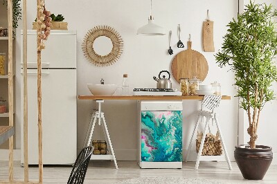 Aimant décoratif pour lave-vaisselle Abstraction verte