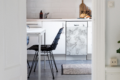 Aimant décoratif pour lave-vaisselle marbre blanc