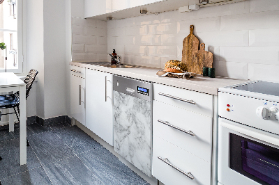 Aimant décoratif pour lave-vaisselle marbre blanc