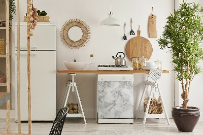 Aimant décoratif pour lave-vaisselle marbre blanc