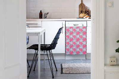 Aimant décoratif pour lave-vaisselle Feuilles roses