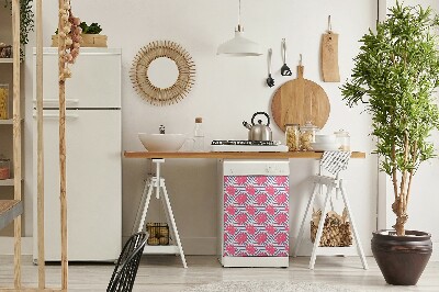 Aimant décoratif pour lave-vaisselle Feuilles roses