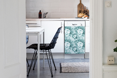 Aimant décoratif pour lave-vaisselle Fleurs bleues