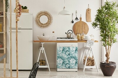 Aimant décoratif pour lave-vaisselle Fleurs bleues