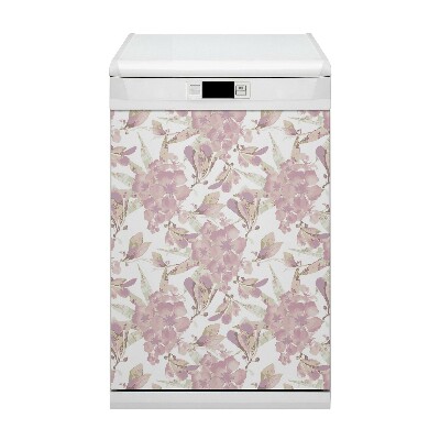 Deco magnetique pour lave vaisselle Hibiscus rose pâle