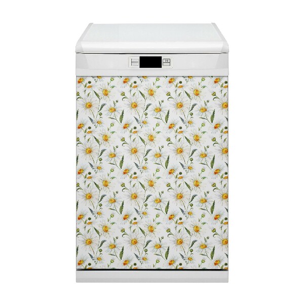 Deco magnetique pour lave vaisselle Champ de camomille