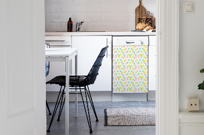 Aimant décoratif pour lave-vaisselle Triangles colorés