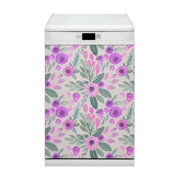 Aimant décoratif pour lave-vaisselle Motif floral