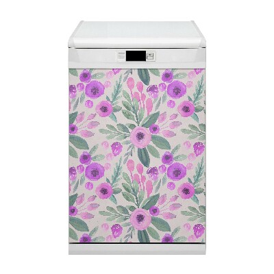 Aimant décoratif pour lave-vaisselle Motif floral
