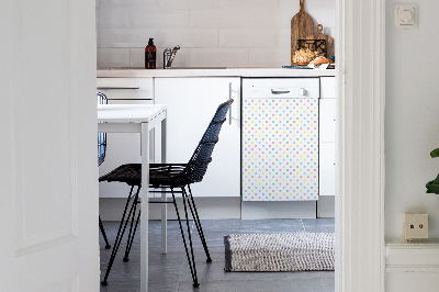 Aimant décoratif pour lave-vaisselle Points colorés