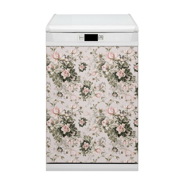 Deco magnetique pour lave vaisselle Fleurs colorées