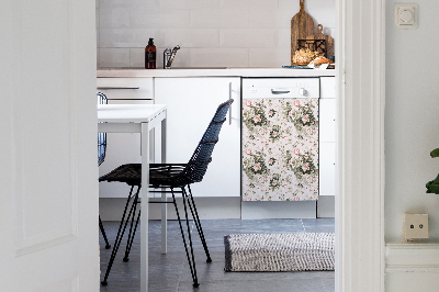 Deco magnetique pour lave vaisselle Fleurs colorées