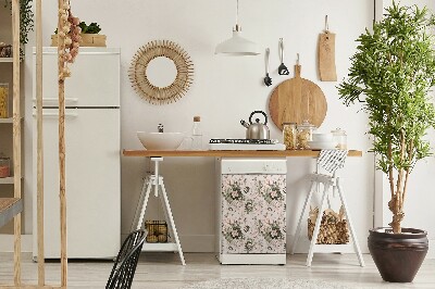 Deco magnetique pour lave vaisselle Fleurs colorées
