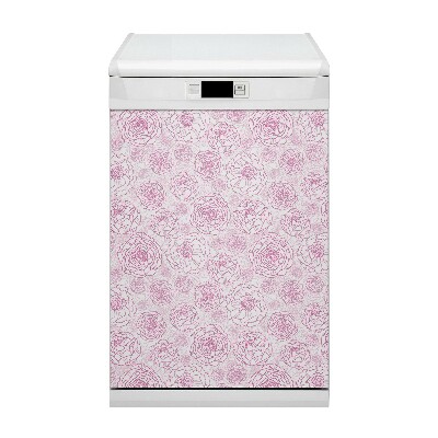 Aimant décoratif pour lave-vaisselle Fleurs roses