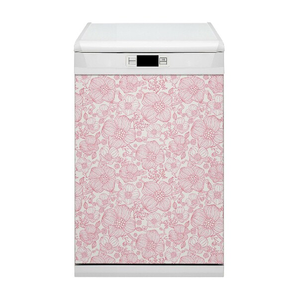 Magnet pour lave vaisselle Contour Fleurs