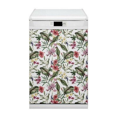 Deco magnetique pour lave vaisselle Fleurs tropicales