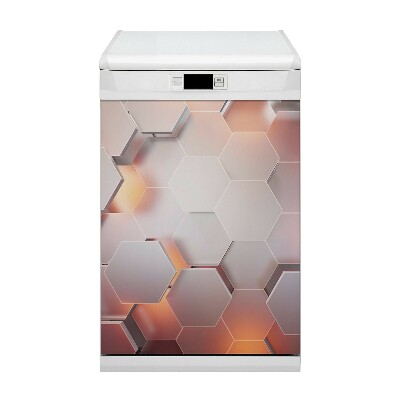 Magnet pour lave vaisselle Abstraction des hexagones