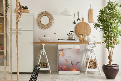 Magnet pour lave vaisselle Abstraction des hexagones