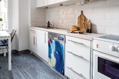 Aimant décoratif pour lave-vaisselle Taches bleues