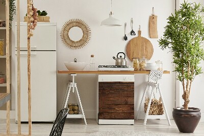 Deco magnetique pour lave vaisselle Planches de bois