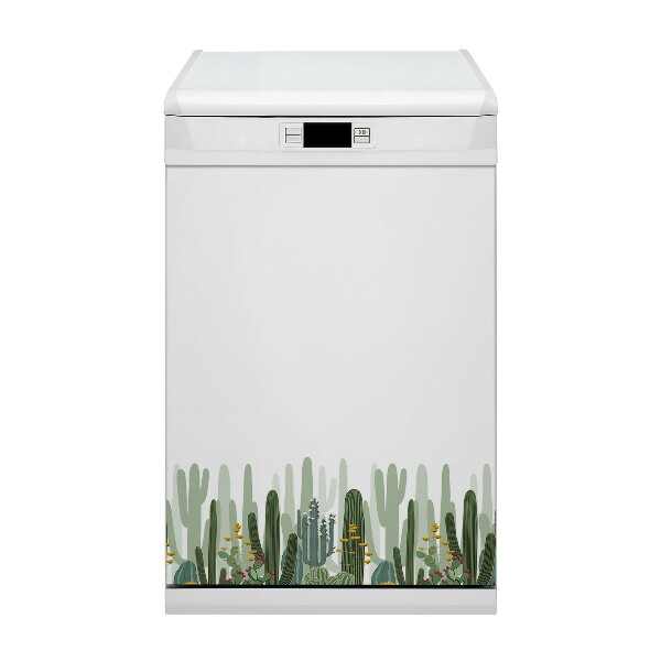 Aimant de couvercle de lave-vaisselle Cactus à fleurs