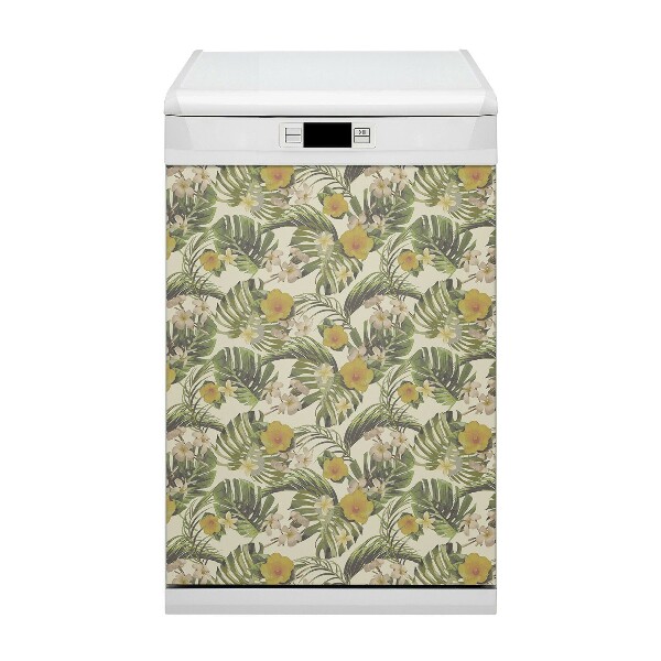 Magnet pour lave vaisselle Fleurs tropicales