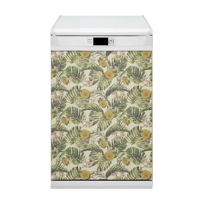 Magnet pour lave vaisselle Fleurs tropicales