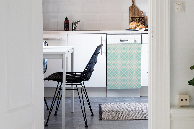 Aimant décoratif pour lave-vaisselle blanc bleu