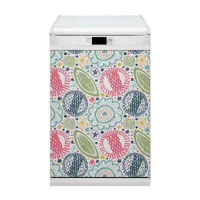 Aimant décoratif pour lave-vaisselle Fleurs colorées