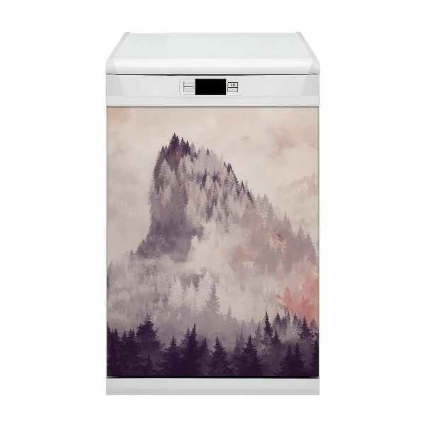 Aimant décoratif pour lave-vaisselle Montagne dans la forêt
