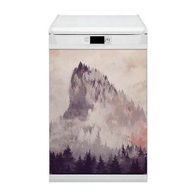 Aimant décoratif pour lave-vaisselle Montagne dans la forêt