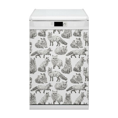 Aimant décoratif pour lave-vaisselle Foxes dessinés
