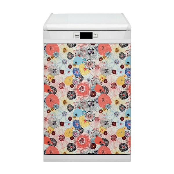 Aimant décoratif pour lave-vaisselle Motif floral