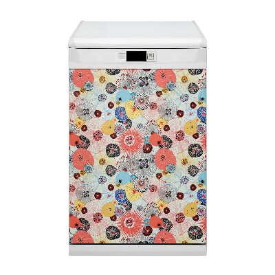 Aimant décoratif pour lave-vaisselle Motif floral