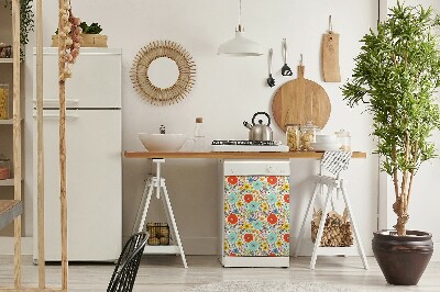 Aimant décoratif pour lave-vaisselle fleurs de pré