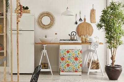 Aimant décoratif pour lave-vaisselle fleurs de pré