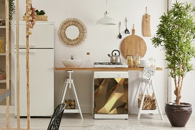 Deco magnetique pour lave vaisselle Feuille d'or