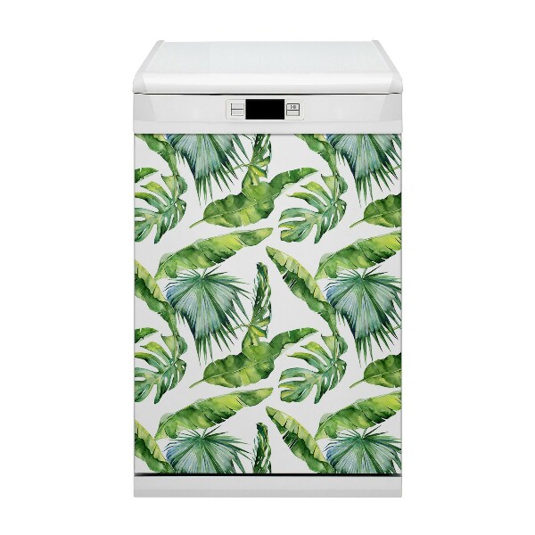 Aimant de couvercle de lave-vaisselle Feuilles de la jungle