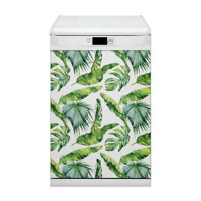Aimant de couvercle de lave-vaisselle Feuilles de la jungle