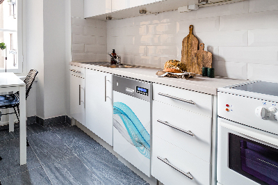 Deco magnetique pour lave vaisselle Rayures bleu-gris