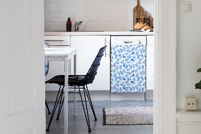 Aimant décoratif pour lave-vaisselle Aquarelle bleue