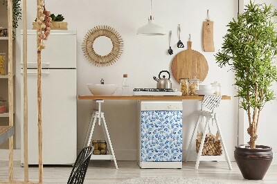 Aimant décoratif pour lave-vaisselle Aquarelle bleue
