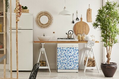 Aimant décoratif pour lave-vaisselle Aquarelle bleue