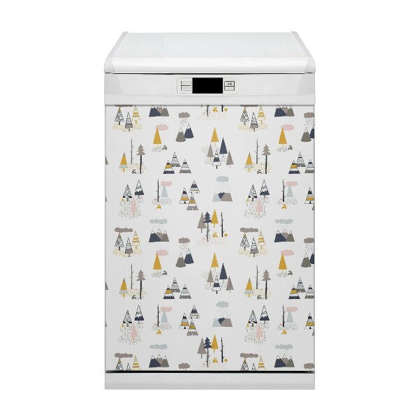 Deco magnetique pour lave vaisselle Arbres tirés