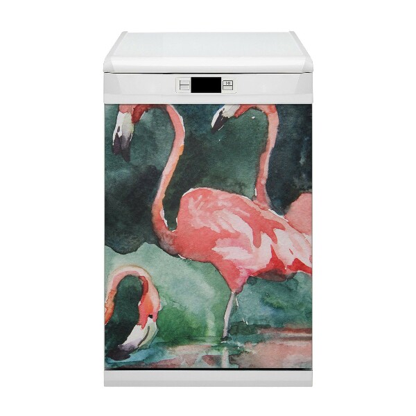 Aimant décoratif pour lave-vaisselle Flamant